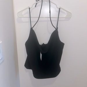 Zara size large double strap cowl neck top